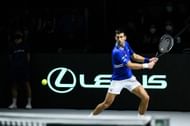 Novak Djokovic at the 2021 Davis Cup Finals in Madrid